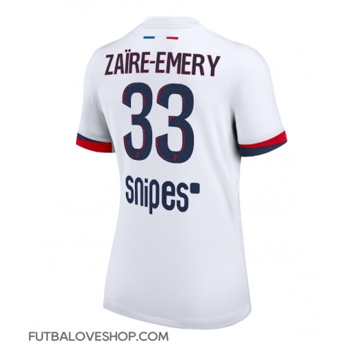Dres Paris Saint-Germain Warren Zaire-Emery #33 Preč pre Ženy 2025-26 Krátky Rukáv